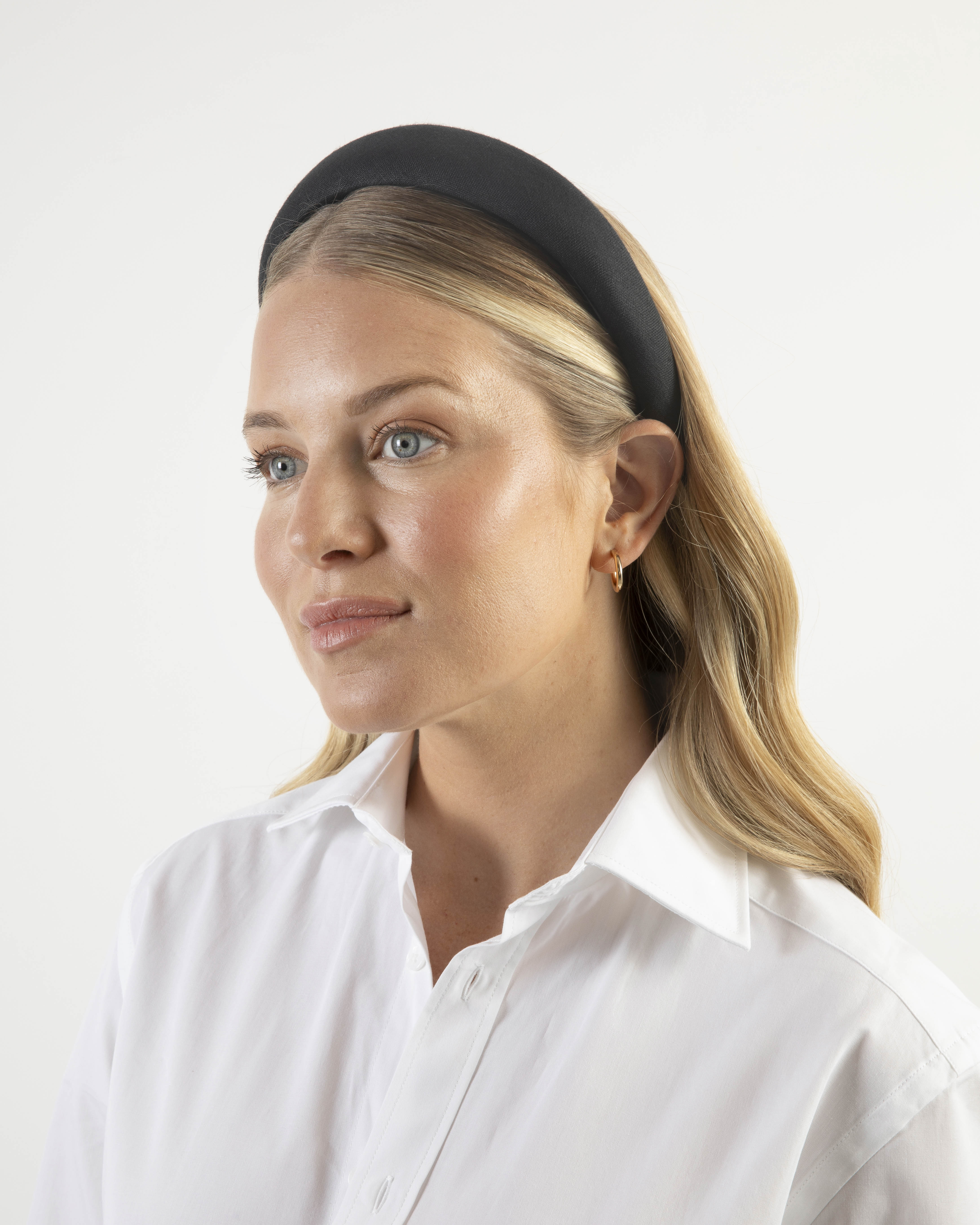 black linen women's headband