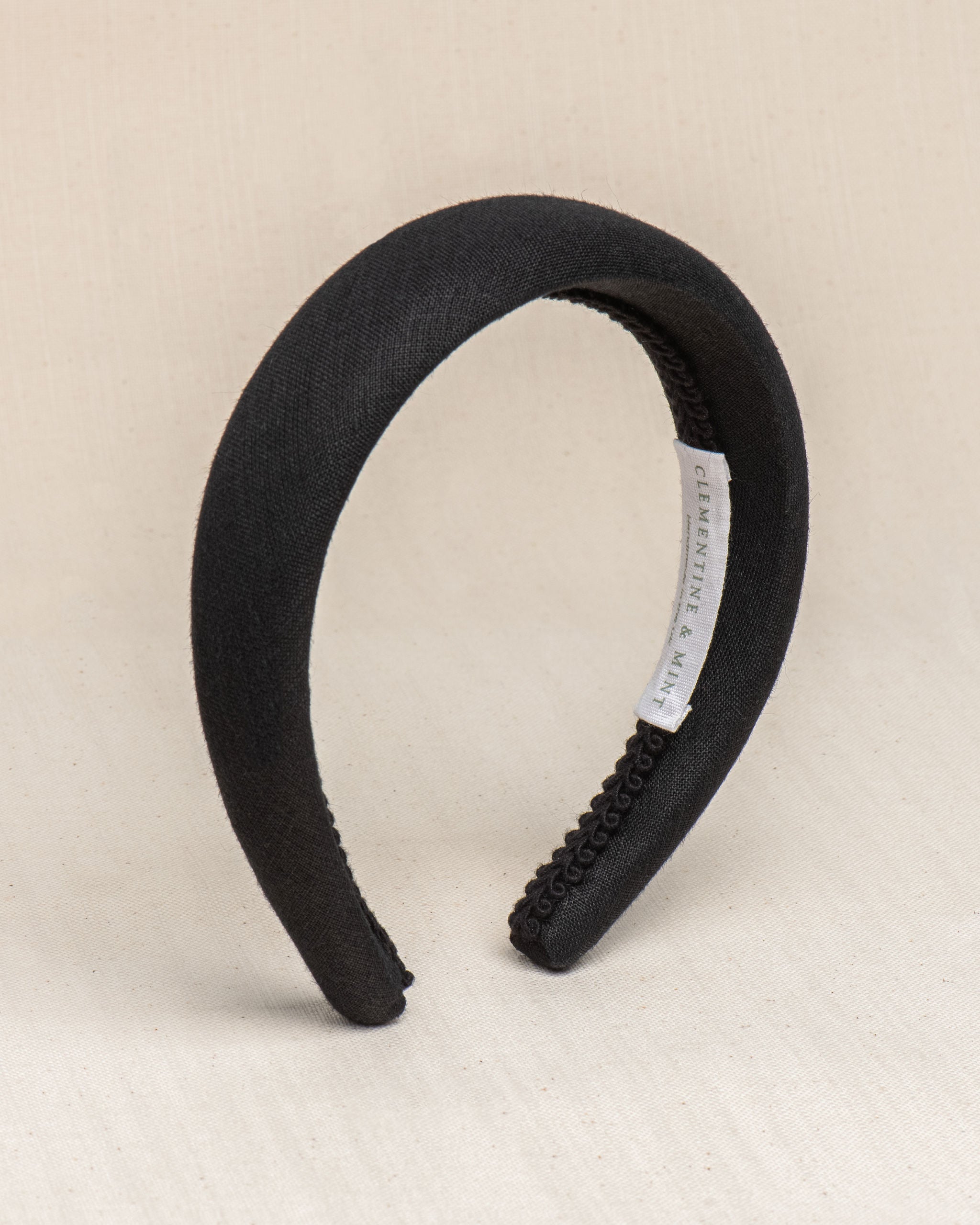 black linen headband