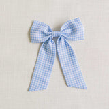 THE BLUE GINGHAM CHILDREN'S BOW
