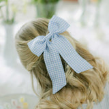 THE BLUE GINGHAM CHILDREN'S BOW