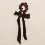 THE CHOCOLATE BROWN VELVET SCRUNCHIE WITH BOW