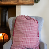 THE BURGUNDY GINGHAM PRESENT SACK