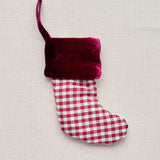 THE BURGUNDY GINGHAM STOCKING DECORATION