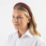 Womens Burgundy Linen headband