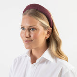 Womens Burgundy Linen headband