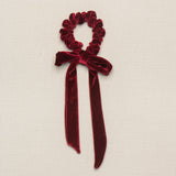 THE BURGUNDY VELVET SCRUNCHIE WITH BOW