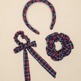 THE BURGUNDY TARTAN SCRUNCHIE