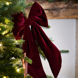 THE BURGUNDY VELVET MAXI BOW