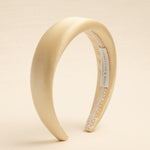 yellow satin headband