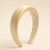 yellow satin headband