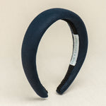 Navy blue linen headband for women wedding guest