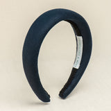 Navy blue linen headband for women wedding guest