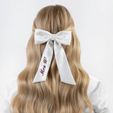 THE IVORY SATIN CLASSIC BOW