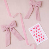 THE PINK VELVET CHILDREN'S BOW