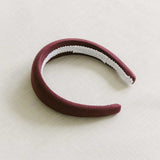 burgundy linen women's headband