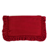 The Red Velvet Ruffled Pouch