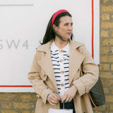 red linen women's headband