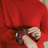 THE RED TARTAN SCRUNCHIE