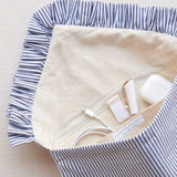 The Navy Stripe Ruffled Laptop Sleeve