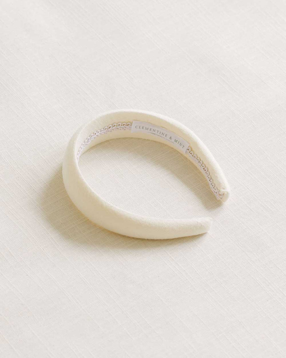 THE LIGHT YELLOW LINEN HEADBAND Clementine & Mint