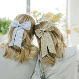 THE BLUE GINGHAM CHILDREN'S BOW
