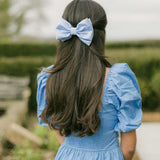 THE BLUE SATIN LUXE BOW