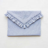 The Navy Stripe Ruffled Laptop Sleeve