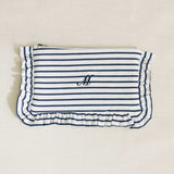 The Breton Stripe Ruffled Pouch