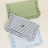 The Breton Stripe Ruffled Pouch