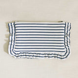 The Breton Stripe Ruffled Pouch