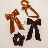 THE CHOCOLATE BROWN VELVET BOW