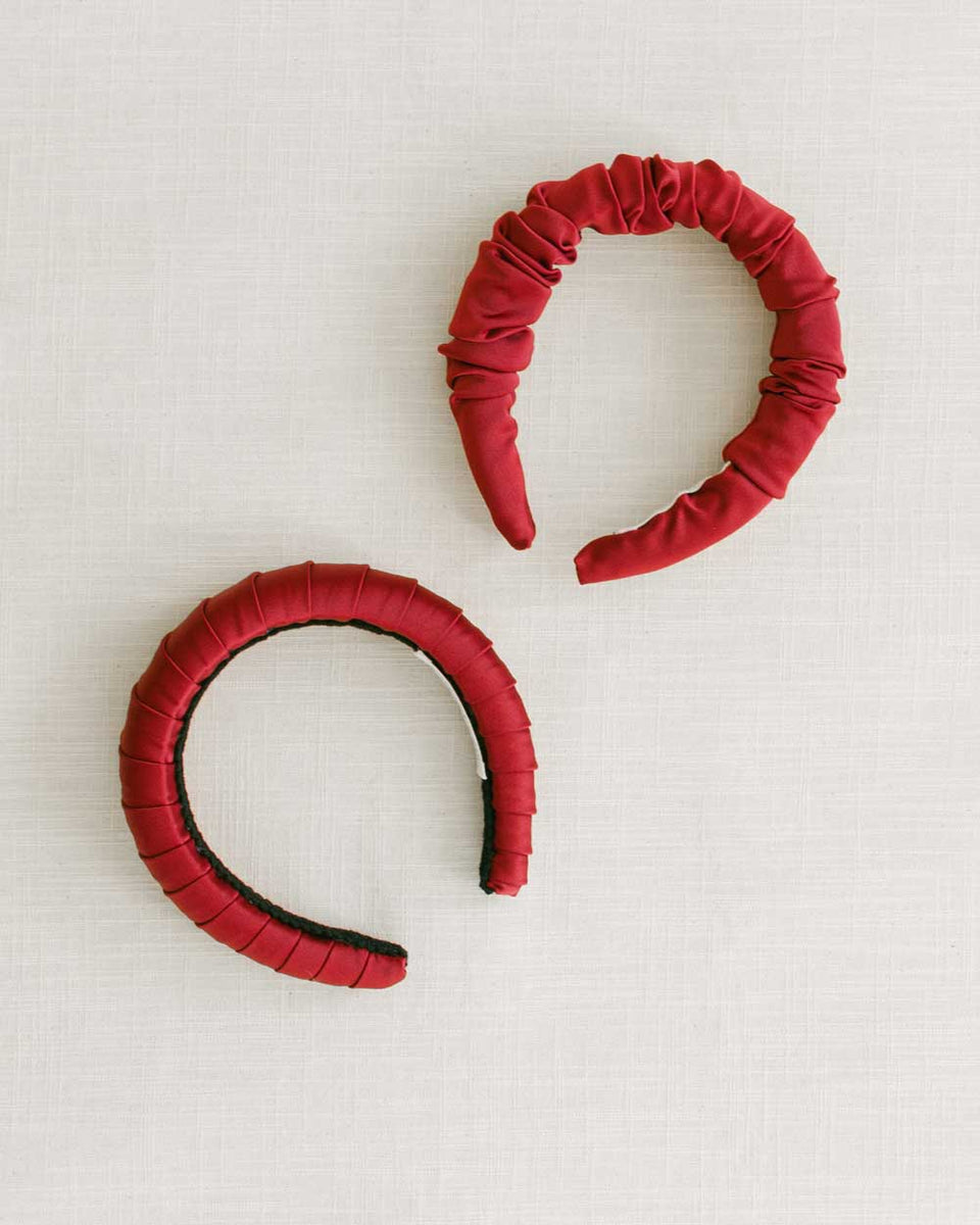 THE BURGUNDY RUCHED HEADBAND Clementine & Mint
