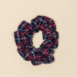 THE BURGUNDY TARTAN SCRUNCHIE