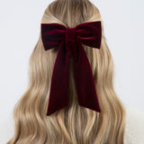 THE BURGUNDY VELVET CLASSIC BOW