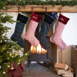 THE BURGUNDY GINGHAM CHRISTMAS STOCKING