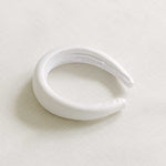ivory satin headband, silk headband, bridal headband, bridal hair accessory, padded headband