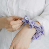 THE LILAC LINEN SCRUNCHIE