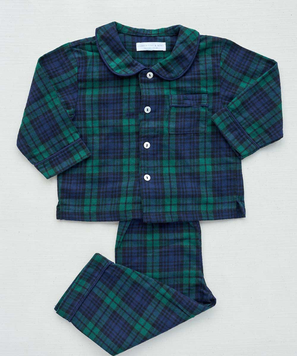 children's black watch tartan pyjamas