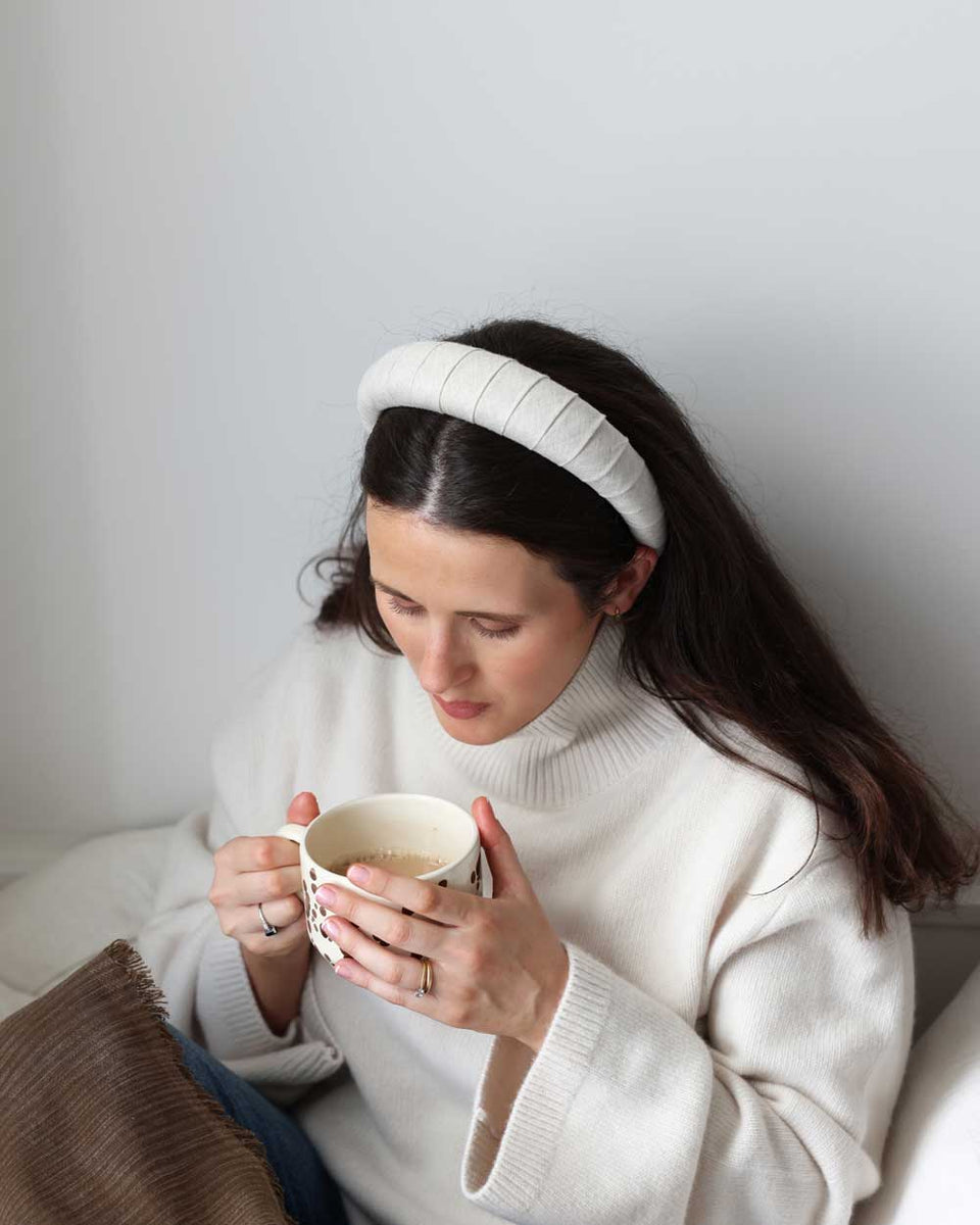 THE NATURAL LINEN WRAP HEADBAND Clementine & Mint