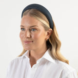 navy blue womens padded headband hair accessory