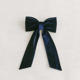 THE NAVY VELVET CLASSIC BOW