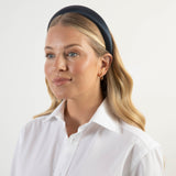 navy satin womens occasionwear headband