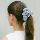 THE NAVY BLUE STRIPE SCRUNCHIE