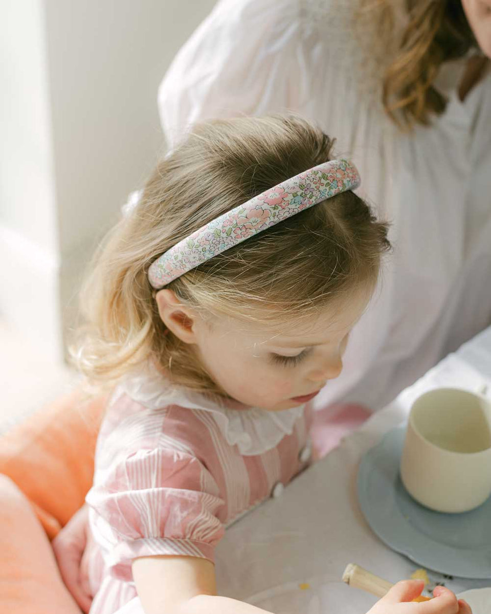 THE PASTEL FLORAL CHILDREN'S HEADBAND MADE WITH LIBERTY FABRIC