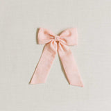 THE PEACH LINEN CLASSIC BOW