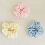 THE BLUE CHAMBRAY LACE SCRUNCHIE