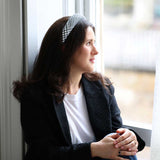 THE BLACK AND WHITE CHECK HEADBAND