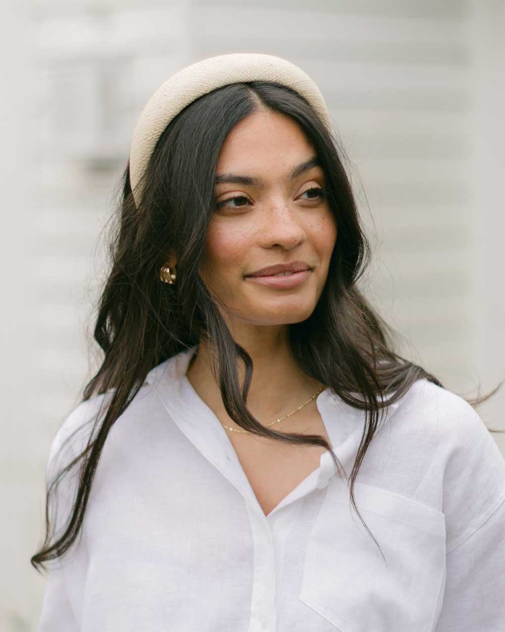 raffia straw women's headband