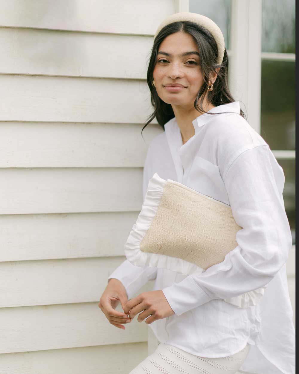 raffia straw headband