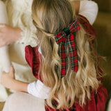 THE RED TARTAN CHILDREN'S BOW